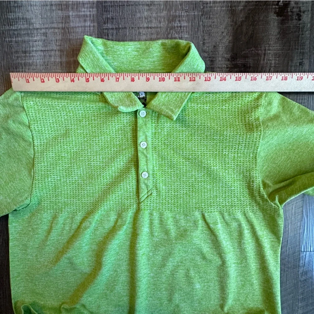 The North Face Polo Men’s Medium Lime Green Stretchy‎ Nylon Blend Performance
